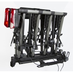 Porte-vélo Sur Attelage BUZZRACER 4 – Plateforme Pour 4 Vélos, Fixation Conique, Inclinable Et Antivol Intégré
