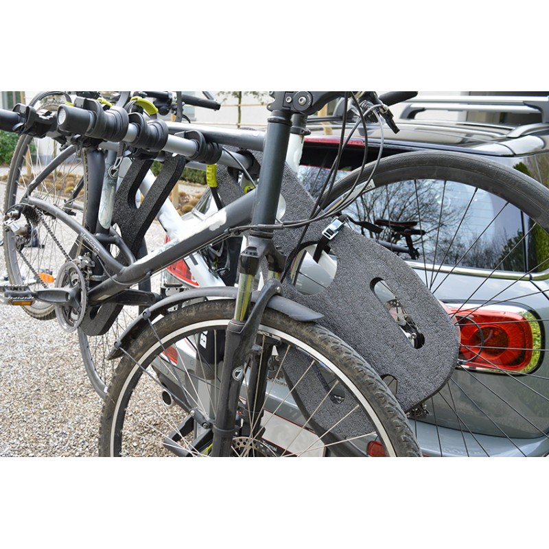 Protection Mousse Pour Porte-Vélo Mottez - Rouge/Blanc - Antichocs Et Antidérapante