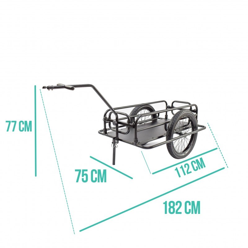 Remorque Vélo Utilitaire Pliable P2R - 17 Kg, Roues 16'' - Neuf Sous Emballage
